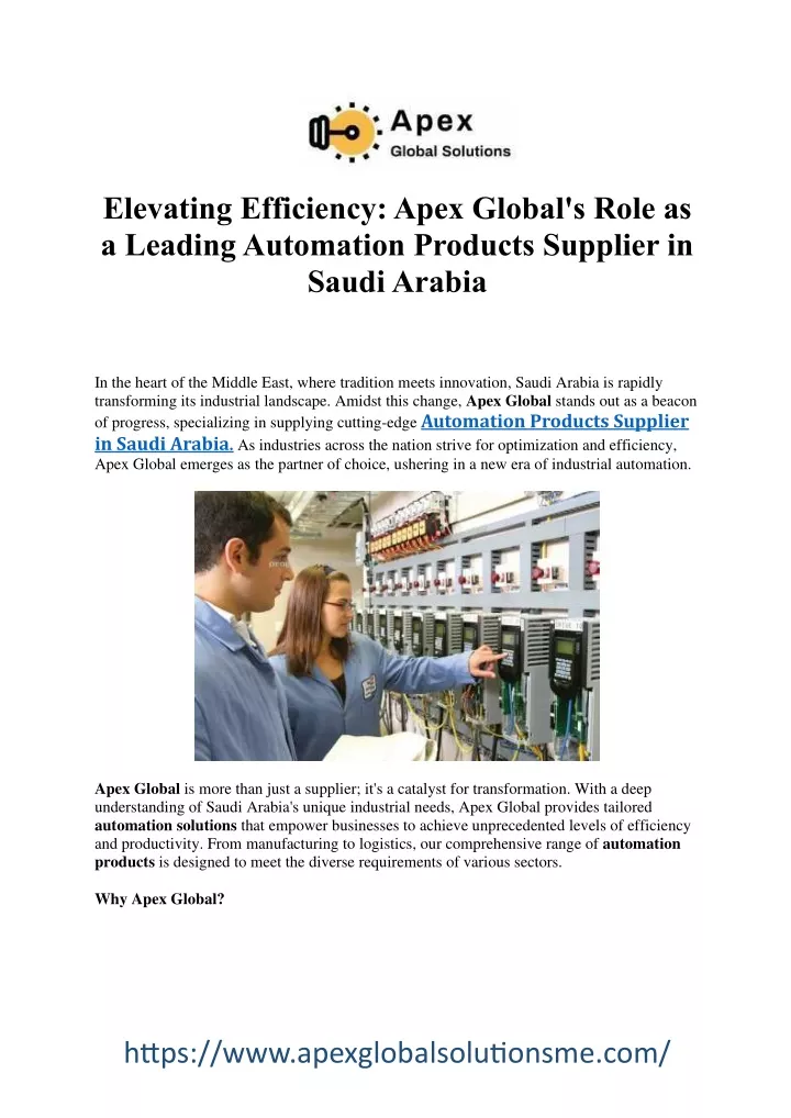 elevating efficiency apex global s role