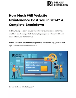 How Much Will Website Maintenance Cost You in 2024? A Complete Breakdown