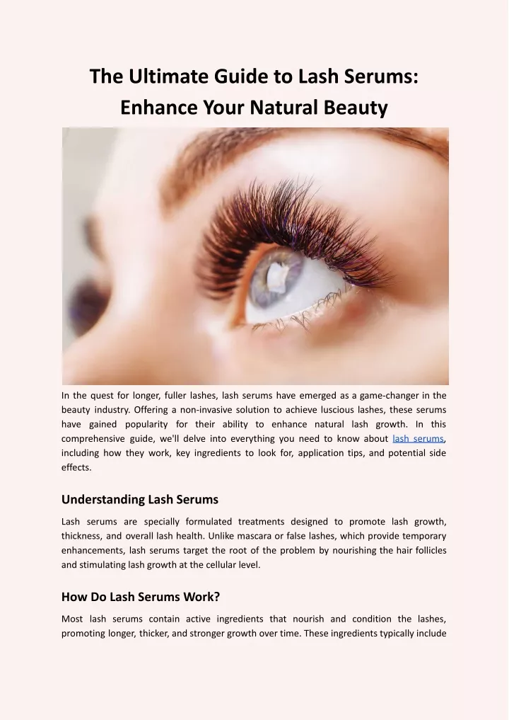 the ultimate guide to lash serums enhance your
