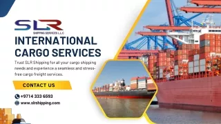 For hassle-free cargo shipping services, trust SLR Shipping