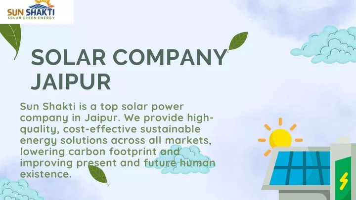 solar company jaipur sun shakti is a top solar