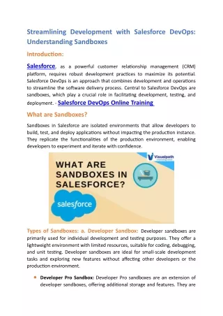 Salesforce DevOps Training in Ameerpet - Salesforce DevOps Training