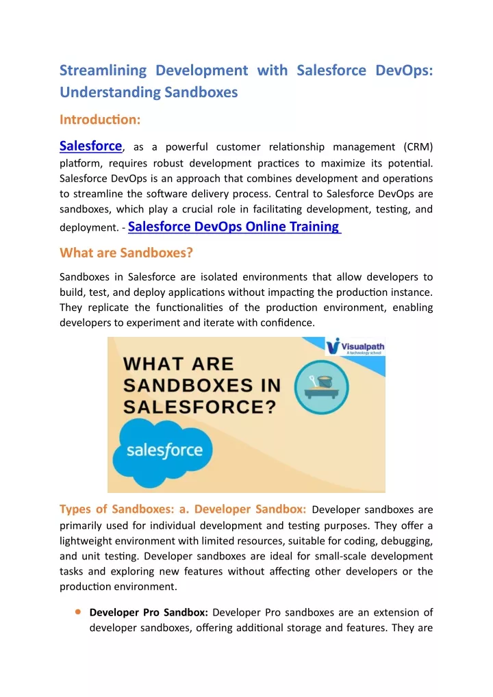 streamlining development with salesforce devops