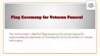 Flag Ceremony for Veteran Funeral