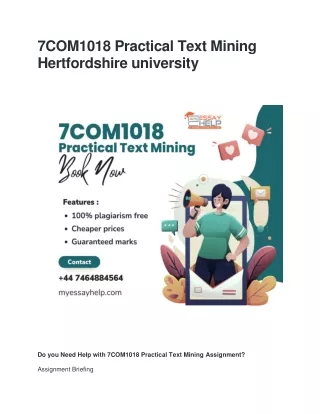 7COM1018 Practical Text Mining Hertfordshire university