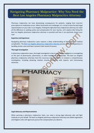 Why You Need the Best Los Angeles Pharmacy Malpractice Attorney