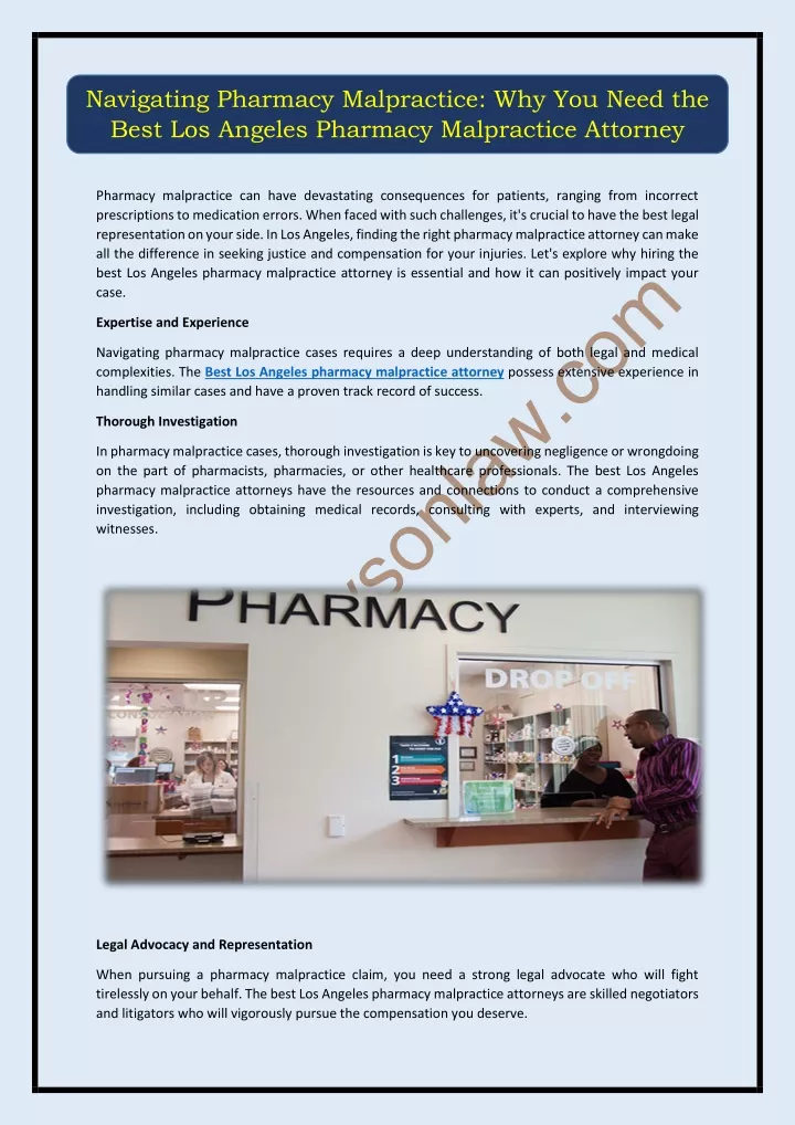 navigating pharmacy malpractice why you need