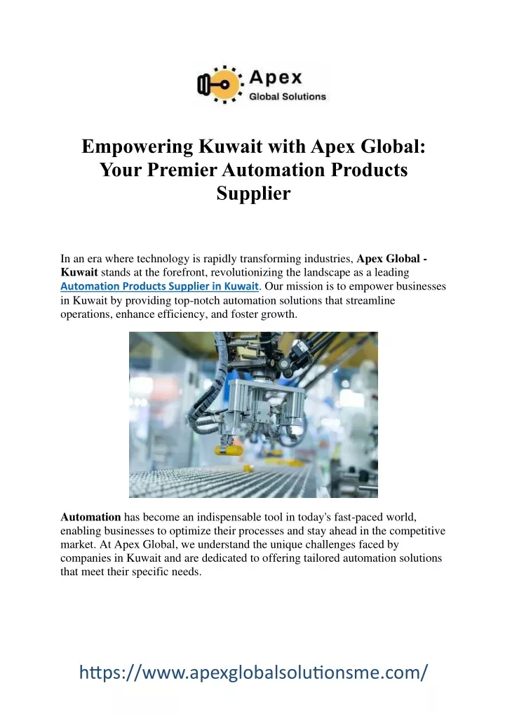 empowering kuwait with apex global your premier