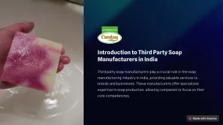 Best Third Party Soap Manufacturers in India