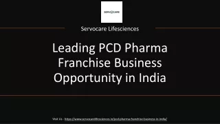 Leading PCD Pharma Franchise Business Opportunity in India - Servocare Lifescien