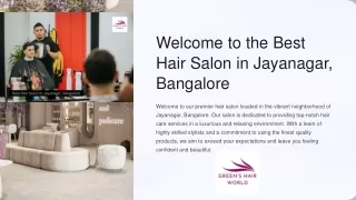 Best Hair Salon in Jayanagar, Bangalore | Green's Hair World