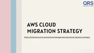 aws cloud migration strategy