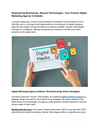 Empowering Businesses_ Skyram Technologies - Your Premier Digital Marketing Agency in Kolkata