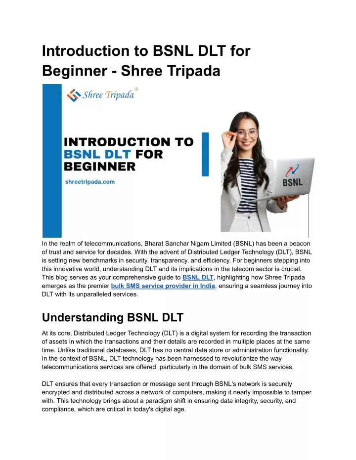 introduction to bsnl dlt for beginner shree