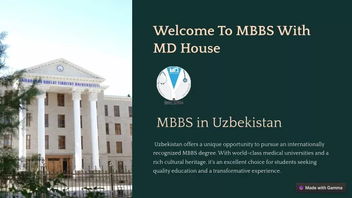 welcome to mbbs with md house