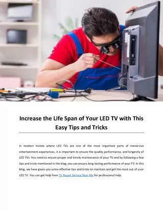 Increase the Life Span of Your LED TV with This Easy Tips and Tricks