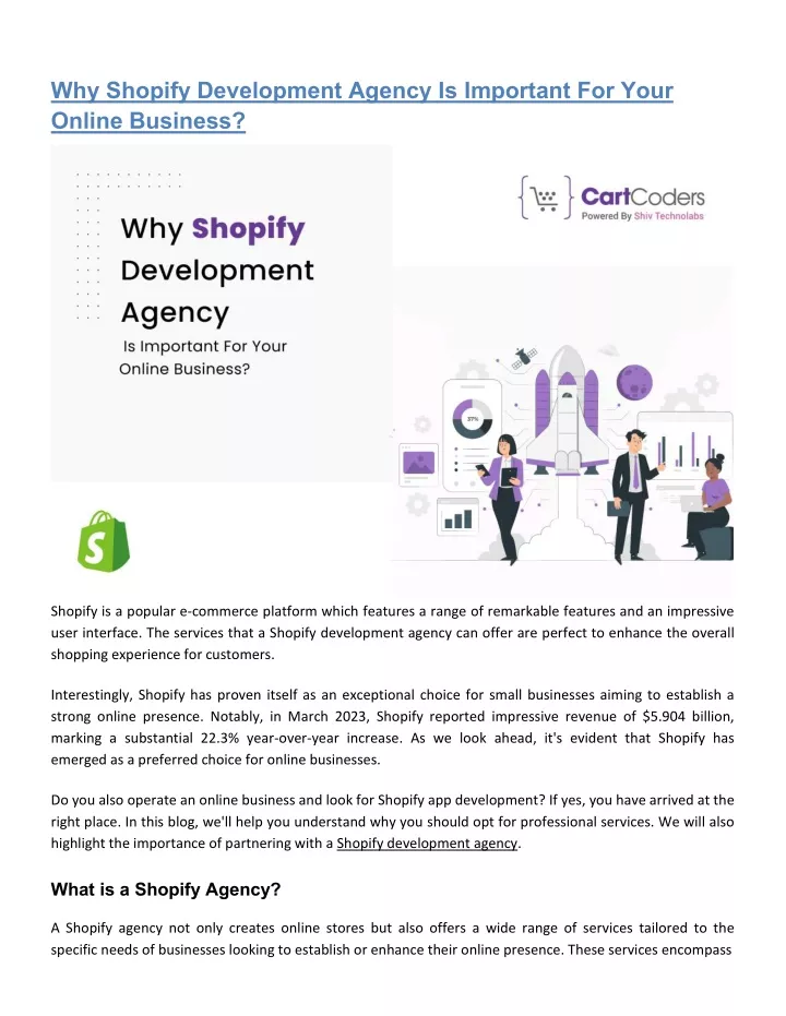 why shopify development agency is important