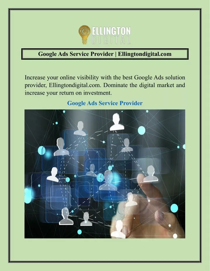 google ads service provider ellingtondigital com