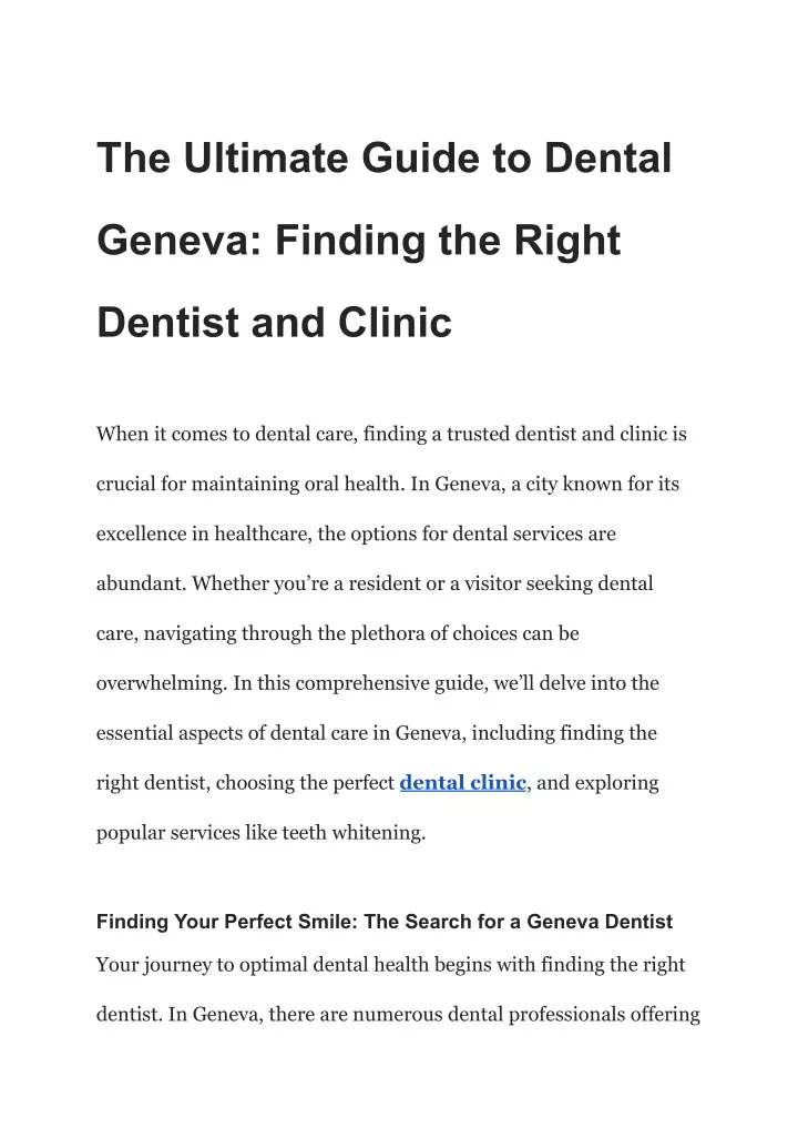 the ultimate guide to dental