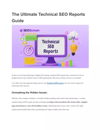 The Ultimate Technical SEO Reports Guide