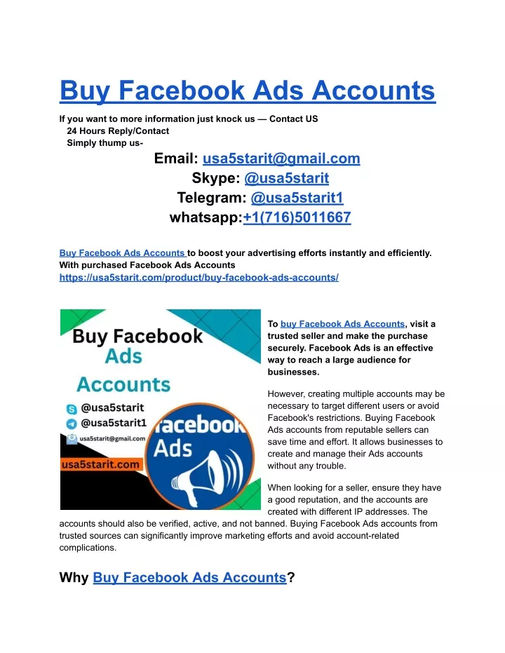 buy facebook ads accounts