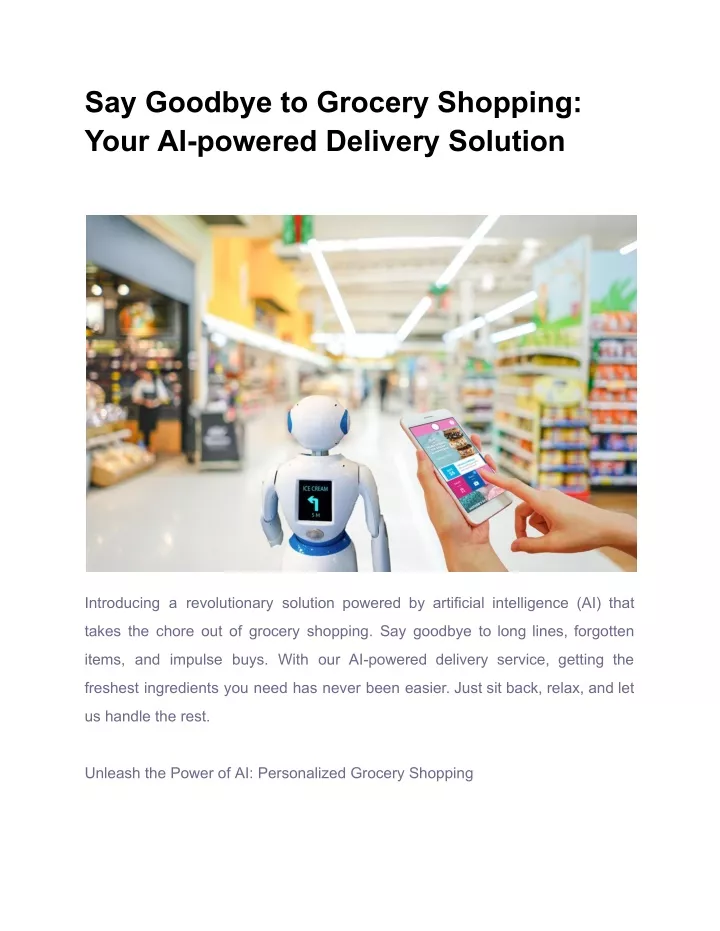 say goodbye to grocery shopping your ai powered