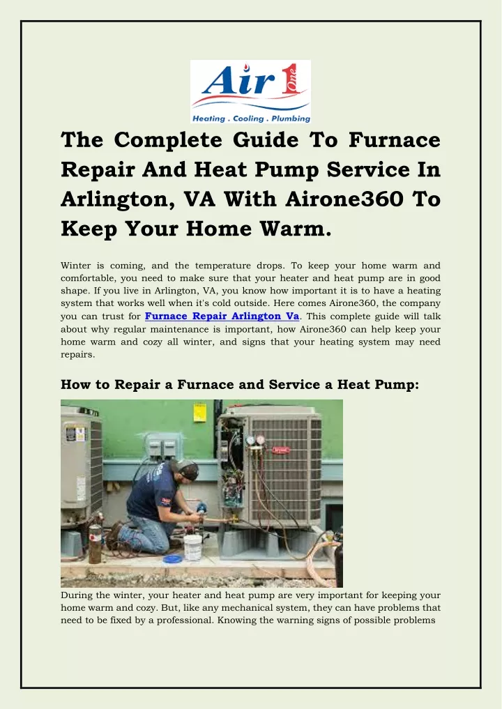 the complete guide to furnace repair and heat