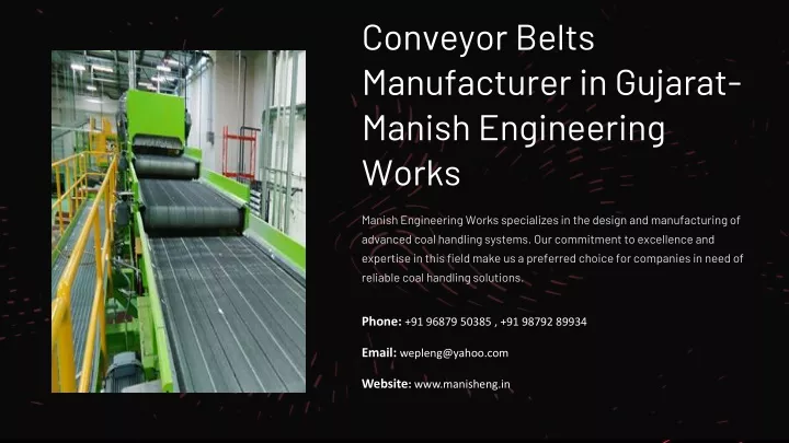 conveyor belts manufacturer in gujarat manish