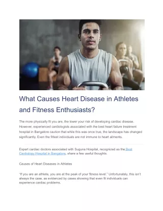 What Causes Heart Disease in Athletes and Fitness Enthusiasts_