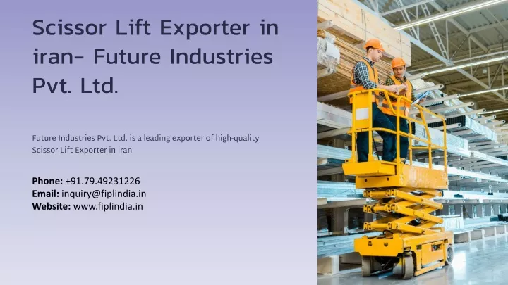 scissor lift exporter in iran future industries