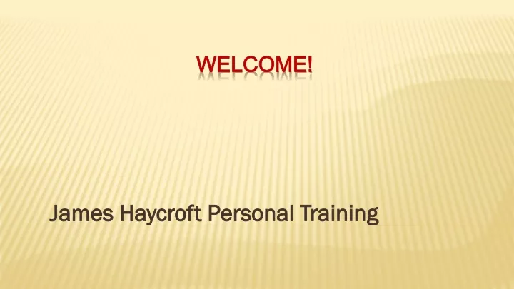 james haycroft personal training