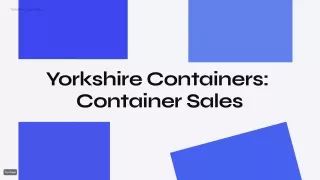 Yorkshire Containers_ Container Sales