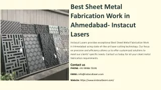 Best Sheet Metal Fabrication Work in Ahmedabad, Sheet Metal Fabrication Work in