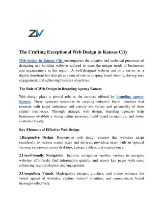 The Crafting Exceptional Web Design in Kansas City