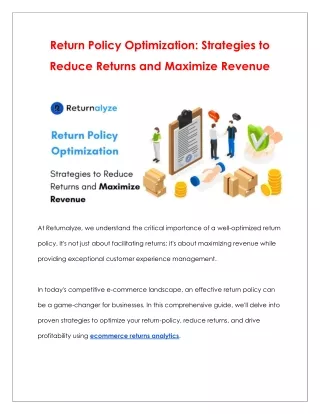 Return Policy Optimization_ Strategies to Reduce Returns and Maximize Revenue