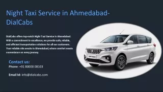 Night Taxi Service in Ahmedabad, Best Night Taxi Service in Ahmedabad