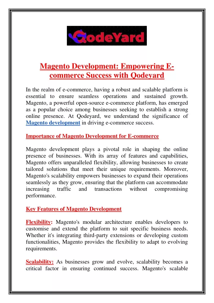magento development empowering e commerce success