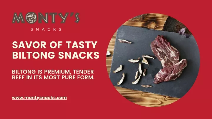 savor of tasty biltong snacks