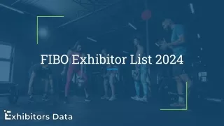 FIBO Exhibitor List 2024