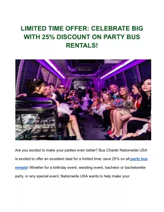 LIMITED TIME OFFER_ CELEBRATE BIG WITH 25% DISCOUNT ON PARTY BUS RENTALS