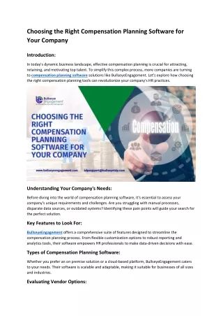 choosing the right compensation planning software