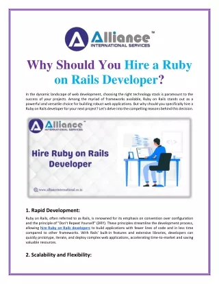 Why Should You Hire a Ruby on Rails Developer