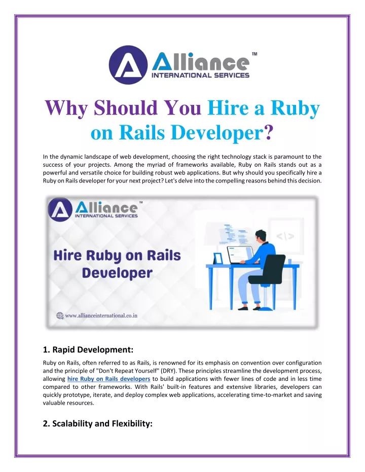 why should you hire a ruby on rails developer