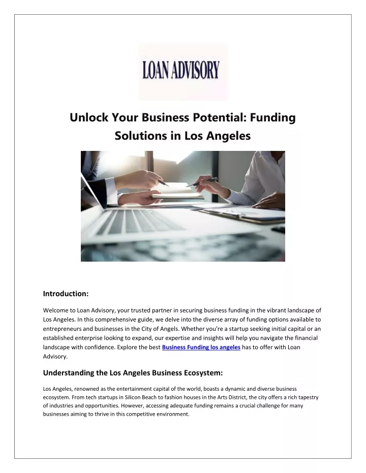 unlock your business potential funding solutions