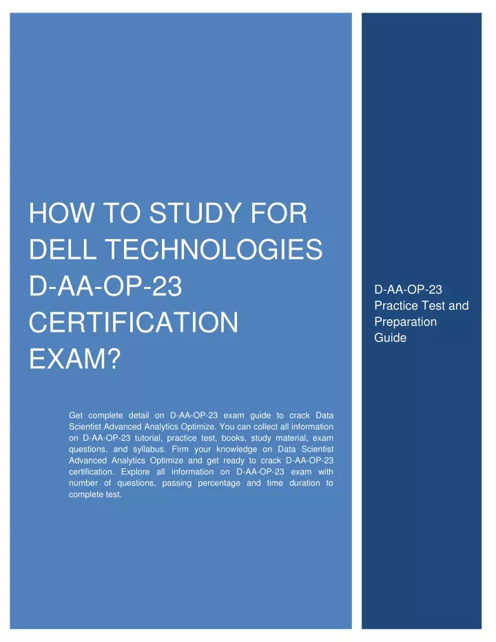 how to study for dell technologies