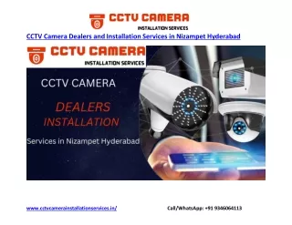 CCTV Camera Dealers and Installation Services in Nizampet Hyderabad