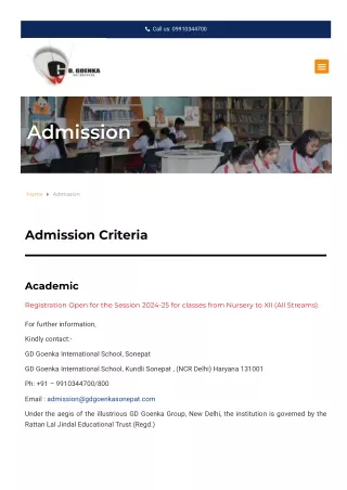 Apply Online for GD Goenka School Admission 2024-25 Session