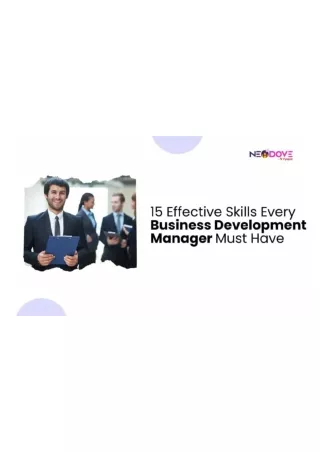 15 Effective Skills Every Business Development Manager Must Have