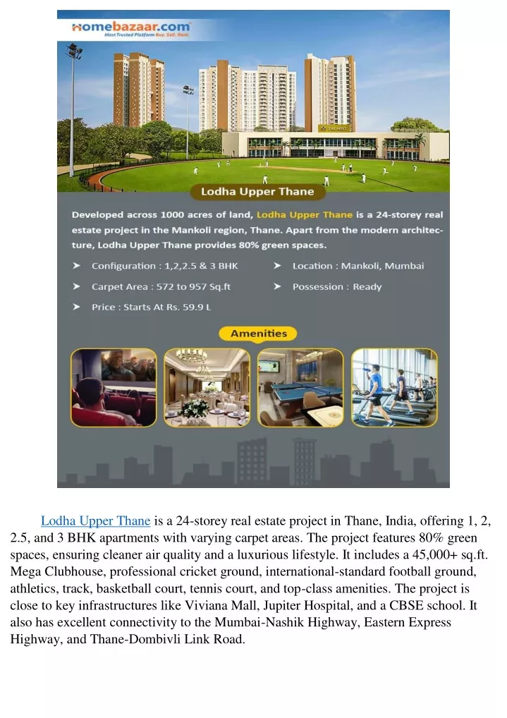 lodha upper thane is a 24 storey real estate