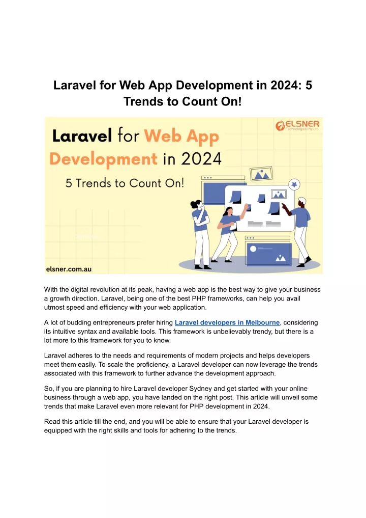 laravel for web app development in 2024 5 trends